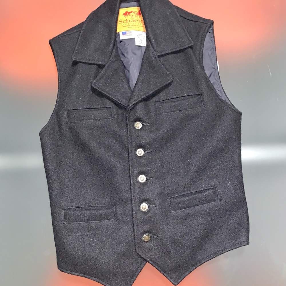 Men’s black Schaefer vest.